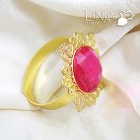   Gold Gem Napkin Ring Wedding Party Bridal Shower Favor Decoration Gift