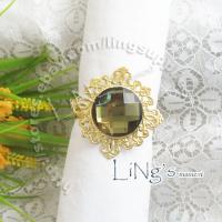 12 pieces Gold Gem Napkin Ring Wedding Party Bridal Shower Favor 