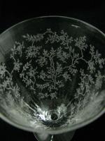 Vintage Fostoria Crystal Glass Chintz Ice Tea Elegant Stem #6026 Etch 