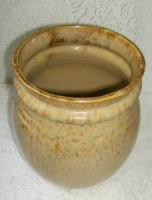   McCoy Pottery Vase Planter Brown Mottled Speckled Glaze USA  