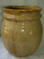   McCoy Pottery Vase Planter Brown Mottled Speckled Glaze USA  