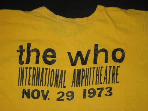 1973 THE WHO VTG STAFF CONCERT T SHIRT TOUR 70s CHICAGO  