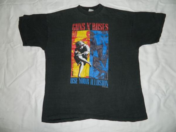 1992 GUNS N ROSES EUROPEAN TOUR VINTAGE T SHIRT XL CONCERT USE YOUR 