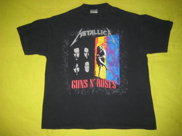 VTG METALLICA GUNS N ROSES 1992 TOUR T SHIRT CONCERT OG  