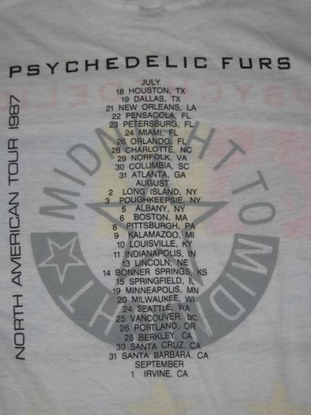 1987 Psychedelic Furs Vtg Pretty in Pink Tour T Shirt