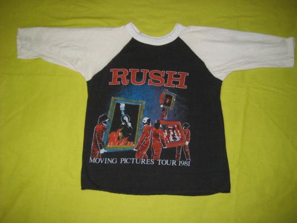 1981 Rush Moving Pictures Vtg Tour Jersey T Shirt OG