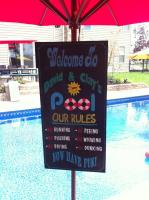 HAND PAINTED custom POOL RULES PERSONALIZED WOOD SIGN YOUR RULES 