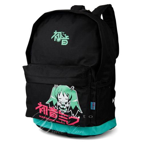 Vocaloid 2 Hatsune Miku Backpack School Bag Black bag01  