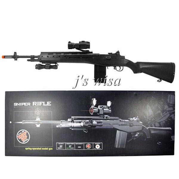 AGM M14 Spring Airsoft Sniper Rifle Scope Flash 400FPS