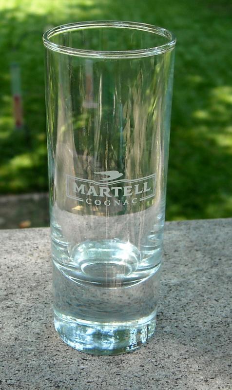 Martell Cognac Etched Shot Glass 2 Oz