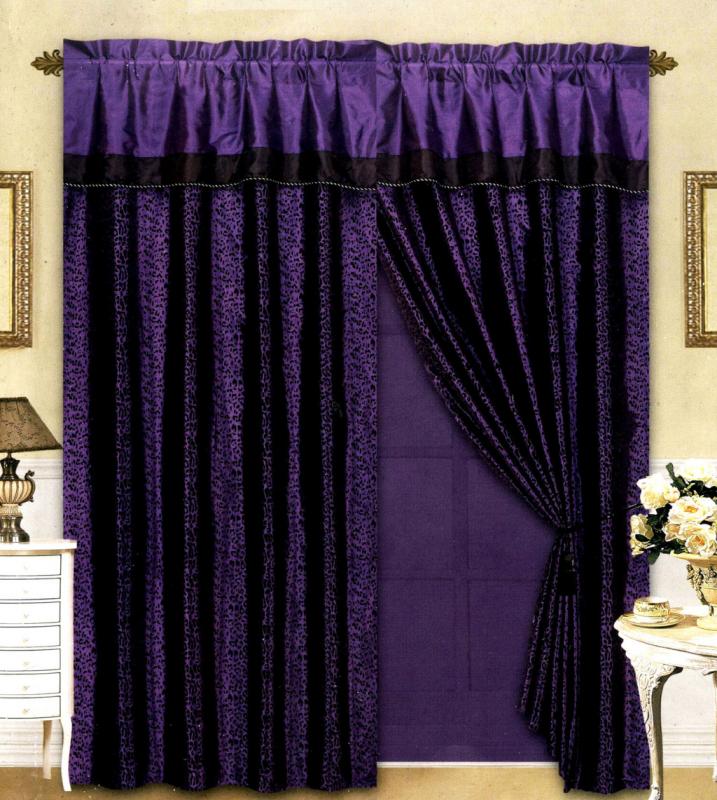 Curtains For Large Picture Windows Girl Purple Sheer Curtains