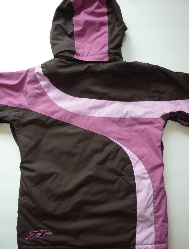 ORAGE Girl Pink & Brown Winter Ski Jacket Coat XL 14  
