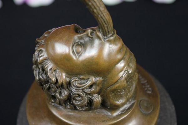 Hermes Rare Male Nude Mercury Medical Caduceus Bronze 