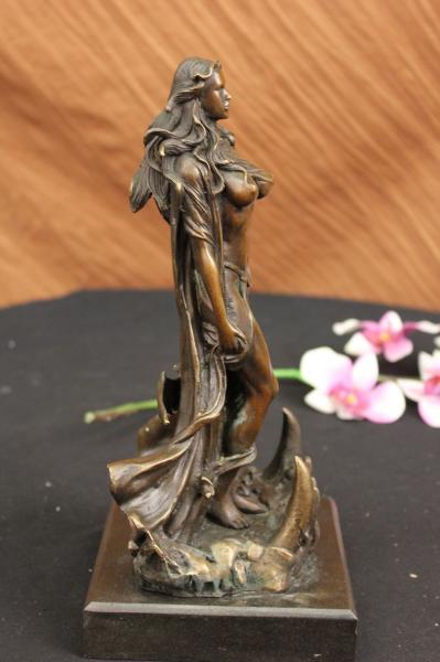 Huge Art Deco Style Bronze Lady - Signed DH Chiparus 