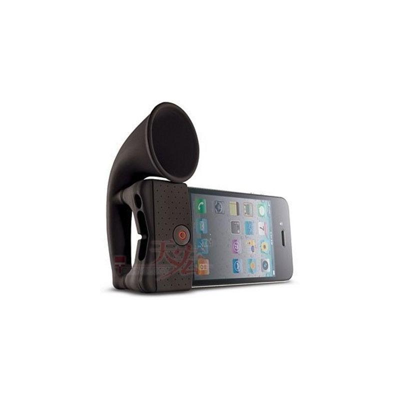 Black Cute Horn Stand 1 Speaker for Apple iPhone 4 4G  