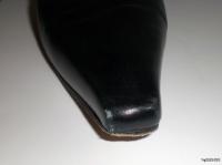 STUART WEITZMAN Black Leather Pointy Toe Tall Knee Length Boots Shoes 