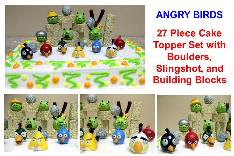 Angry Birds 27 Piece Cake Topper Buildable Game Scene  