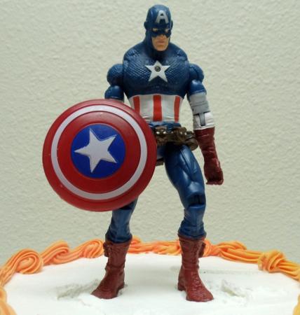 Spongebob Birthday Cake on Super Hero Marvel Comic Captain America 6  Birthday Cake Topper Figure