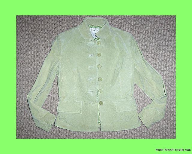 Chadwicks Lime Green Leather Jacket Blazer Womens 6
