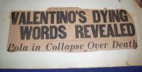 1926 LOS ANGELES EXAMINER/TIMES CLIPPINGS *DEATH OF RUDOLPH VALENTINO 