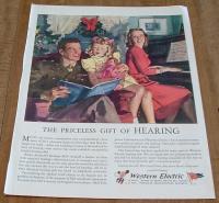 1944 *WESTERN ELECTRIC BELL TELEPHONE* MAGAZINE AD CD  