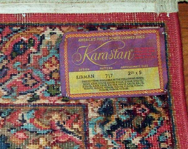 Vintage KARASTAN KIRMAN #717 Multi Panel Rug 2.10 x 5 Wool  