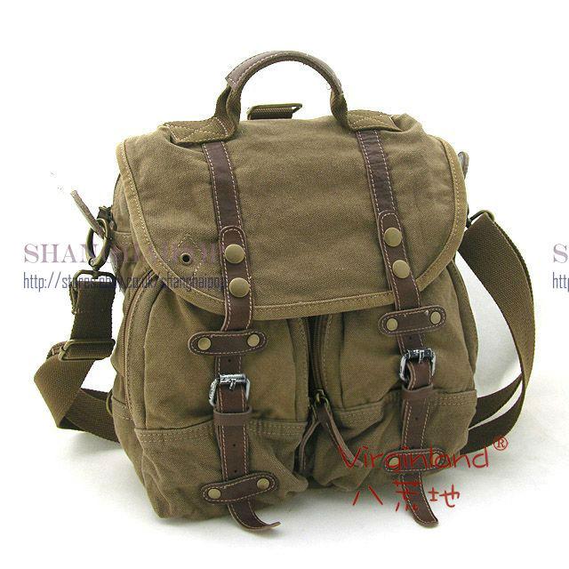 Retro Canvas Backpack Rucksack Travel Hiking Shoulder Bag Messenger 