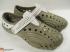 Women's Tan White Doggers Rubber Clogs Shoes Sz 5 6 Ultralite Adjustable Strap