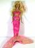 Dressed Barbie Doll In Pink Mermaid Outfit 