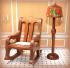  Vintage Metal Dollhouse Furniture 1930 RARE Kitchen Chair 1 2