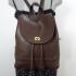Vintage COACH Authentic Dark Brown Leather Backpack Tote Bag Purse ...