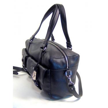 Cole Haan Black Leather Ludlow St Addison Satchel Handbag Purse B33779