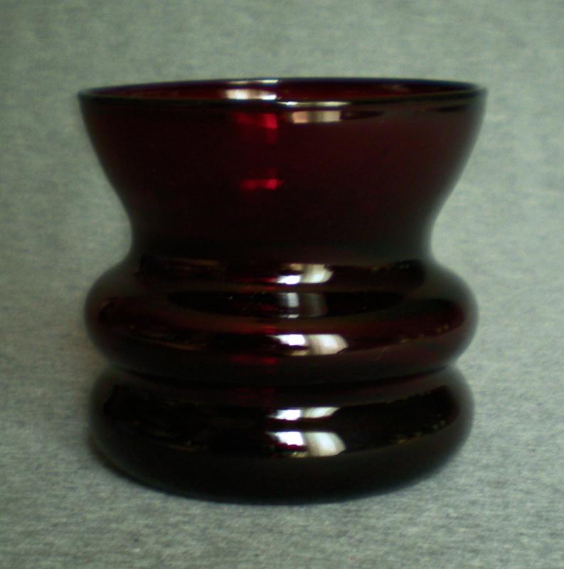 Vintage Anchor Hocking Royal Ruby Red Depression Glass Spittoon RARE