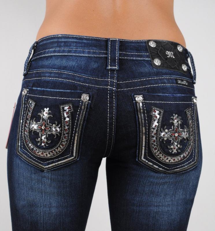 Miss Me Jeans Horseshoe Texas Royalty Sequined Leather Boot 25 26 27 28 ...