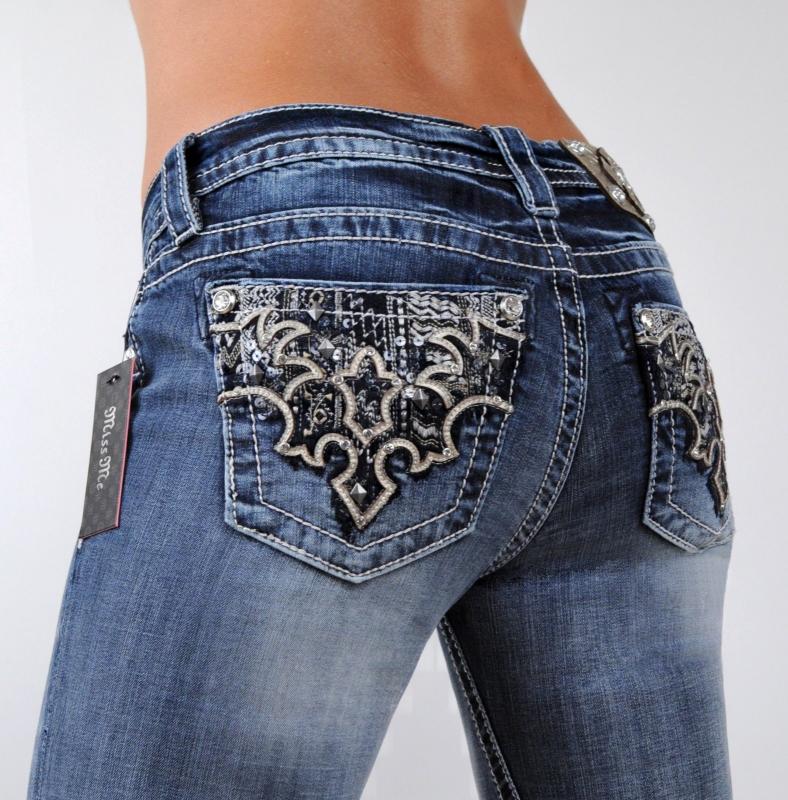 Miss Me Jeans TRIBAL BAT WINGS Mid Rise Boot 25 26 27 28 29 30 31 32 33 ...