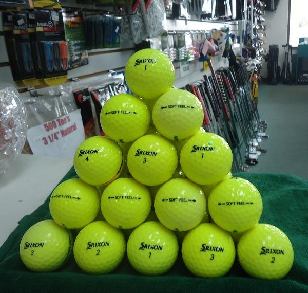 60 Srixon Soft Fell Yellow Golf Balls 5A AAAAA Best Grade 5051401035905