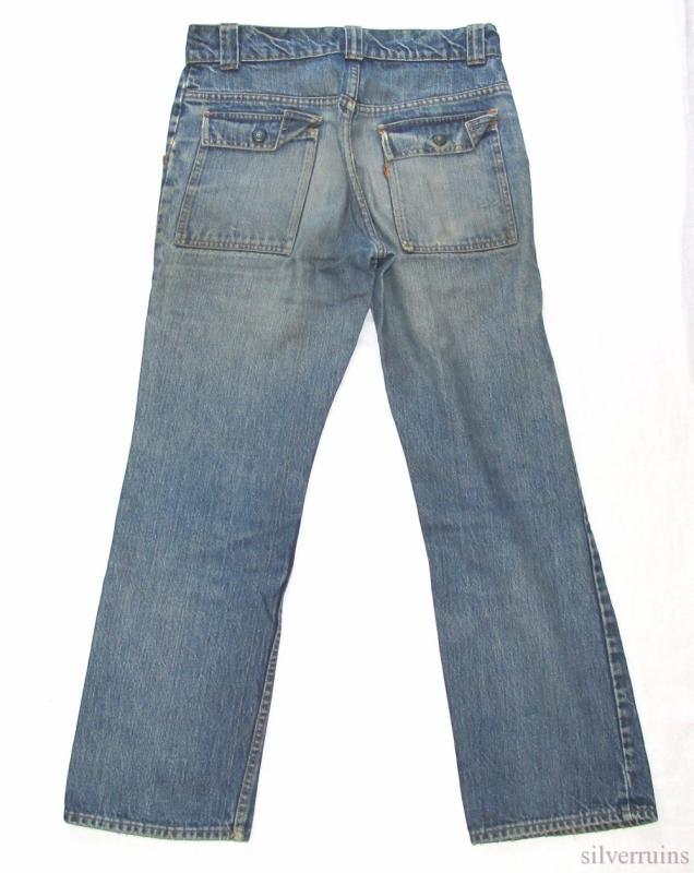 LEVIS Vintage Jeans 70's BUSH 6 Pocket DENIM Orange TAB Hippy Boho ...