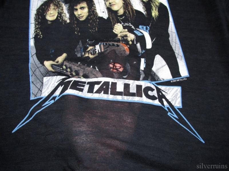 METALLICA Vintage T Shirt 80's Tour Concert 1987 Garage Days DISTRESSED ...