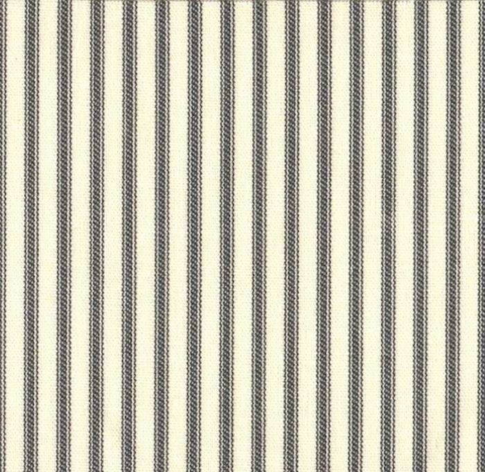 New 72" French Country Ticking Stripe Brindle Gray Fabric Shower Curtain Cotton