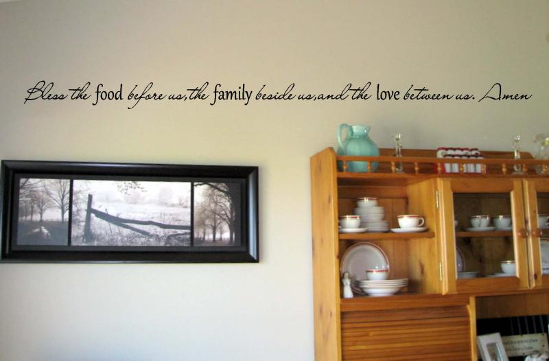 Bless The Food Before US The Family Vinyl Wall Decal Stickers Decor Letters