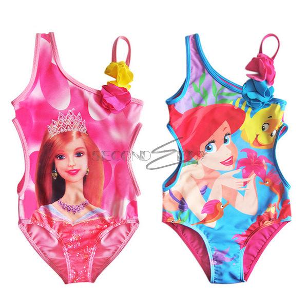 Girl Princess Mermaid Barbie Monokini Swimsuit Swimwear Bathing Beachwear Sz 2 8