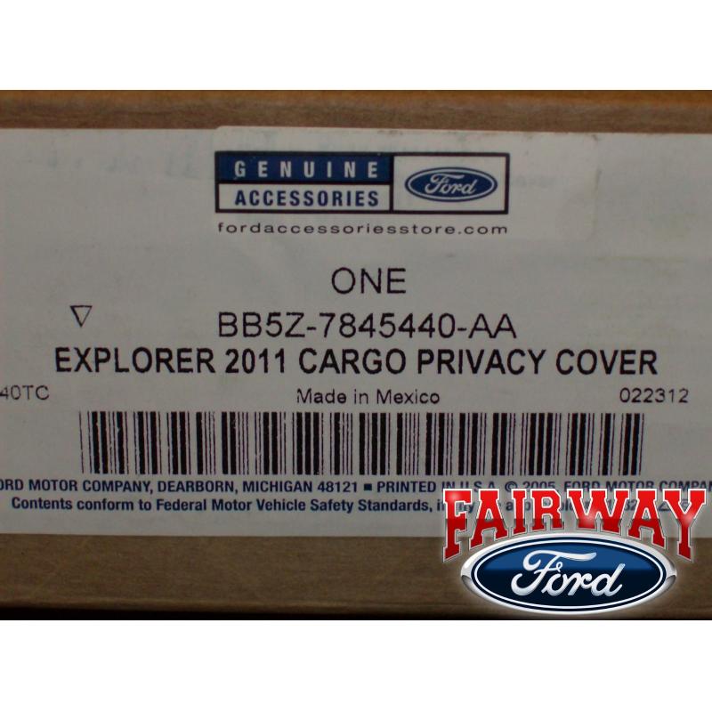 2011 thru 2014 Explorer Genuine Ford Parts Black Cargo Security Shade New