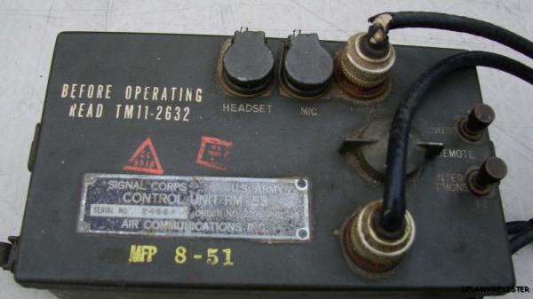 WWII WW2 Military Radio Control Unit RM 53