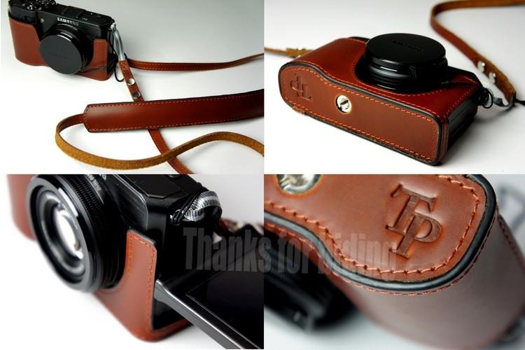 New Genuine Real Leather Bag Case Cover for Samsung EX1 EX 1 Camera