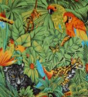 Wild Animals Jungle Anti Pill Fleece Fabric BTY  