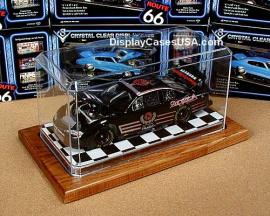24 scale Checkered & Wood Display Case for Diecast & Model Kit Car 