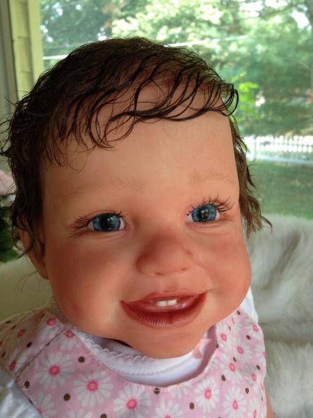 Silly GOOSE Reborn Big 3 6 Month Baby Girl Art Doll Hand Painted 3D Skin
