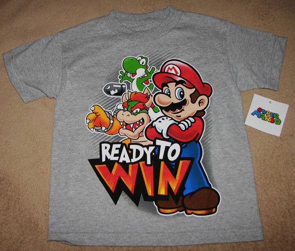 Nintendo Super Mario Ready to Win Tee T Shirt 6 7