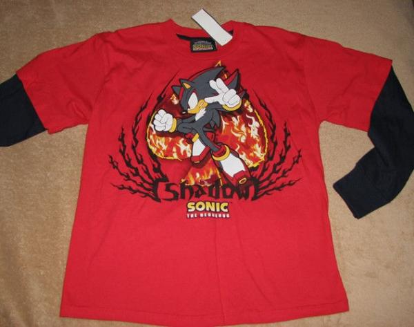 SONIC The Hedgehog X *Shadow* Red L/S Tee Shirt sz 7/8 | eBay