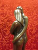 Art Deco Modern Bronze Sculpture Statue Figure Abstract Couple Baby 
